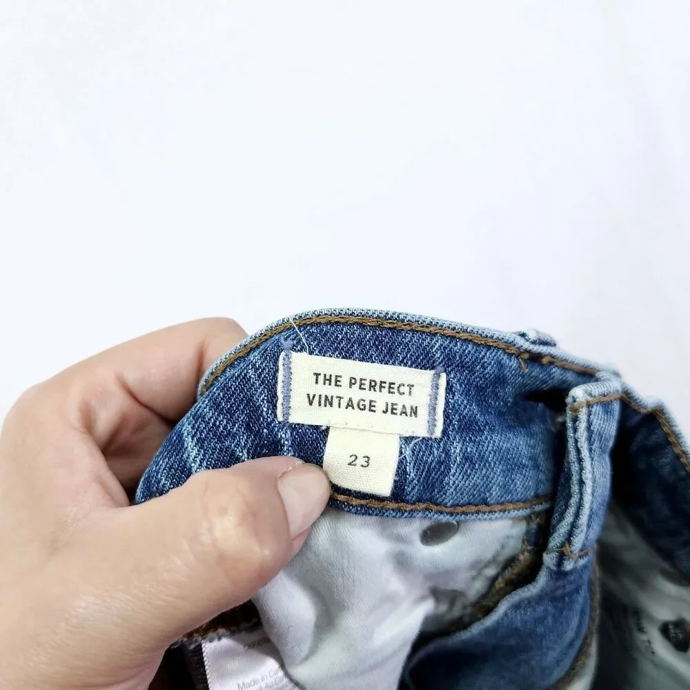 Madewell The Perfect Vintage Jeans Women's Size 23 Straight Leg - Picture 6 of 14